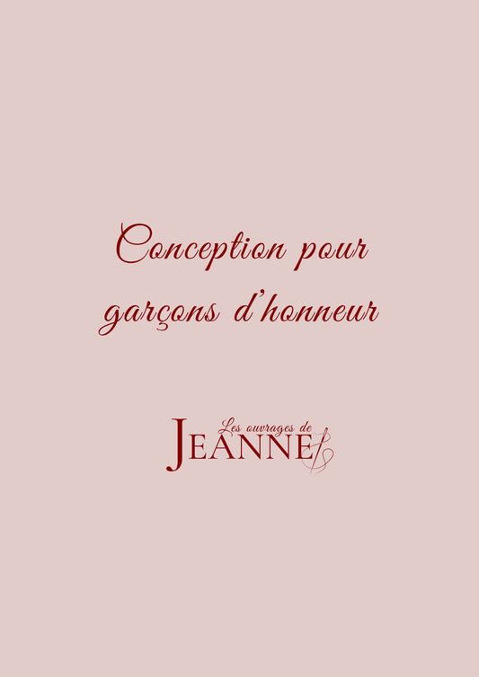 Conception de tenues de cortège de mariage pour garçons d'honneur (devis)