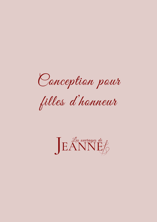 Conception de tenues de cortège de mariage pour fille d'honneur (devis)